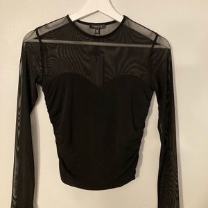 Dynamite Mesh Bustier Top